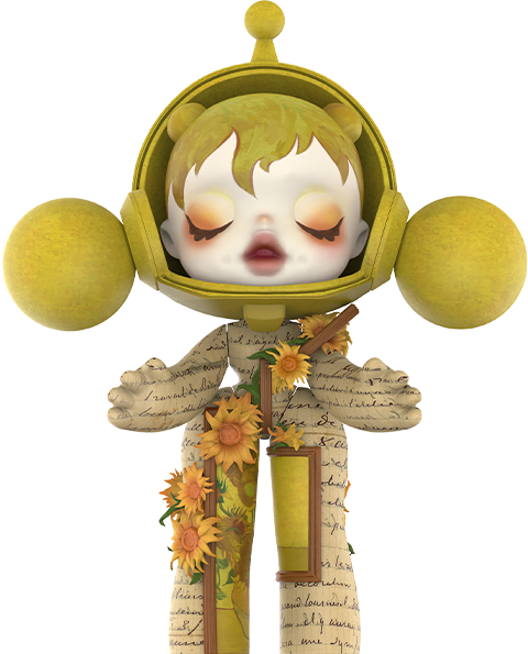Skullpanda MEGA α SKULLPANDA 400% Van Gogh Museum Sunflowers Collectible Figure  (Prototype Shown) View 12