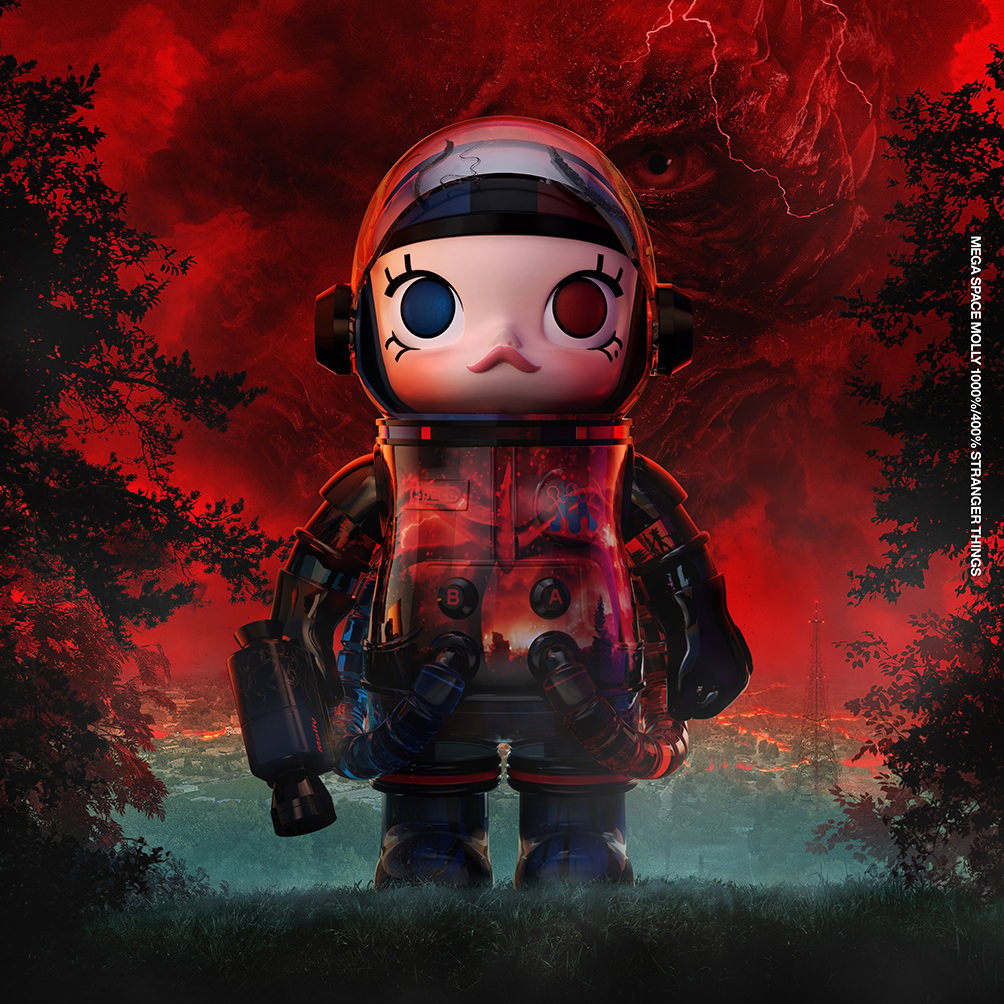 Molly x Stranger Things MEGA SPACE MOLLY 1000% Stranger Things Collectible Figure  (Prototype Shown) View 6
