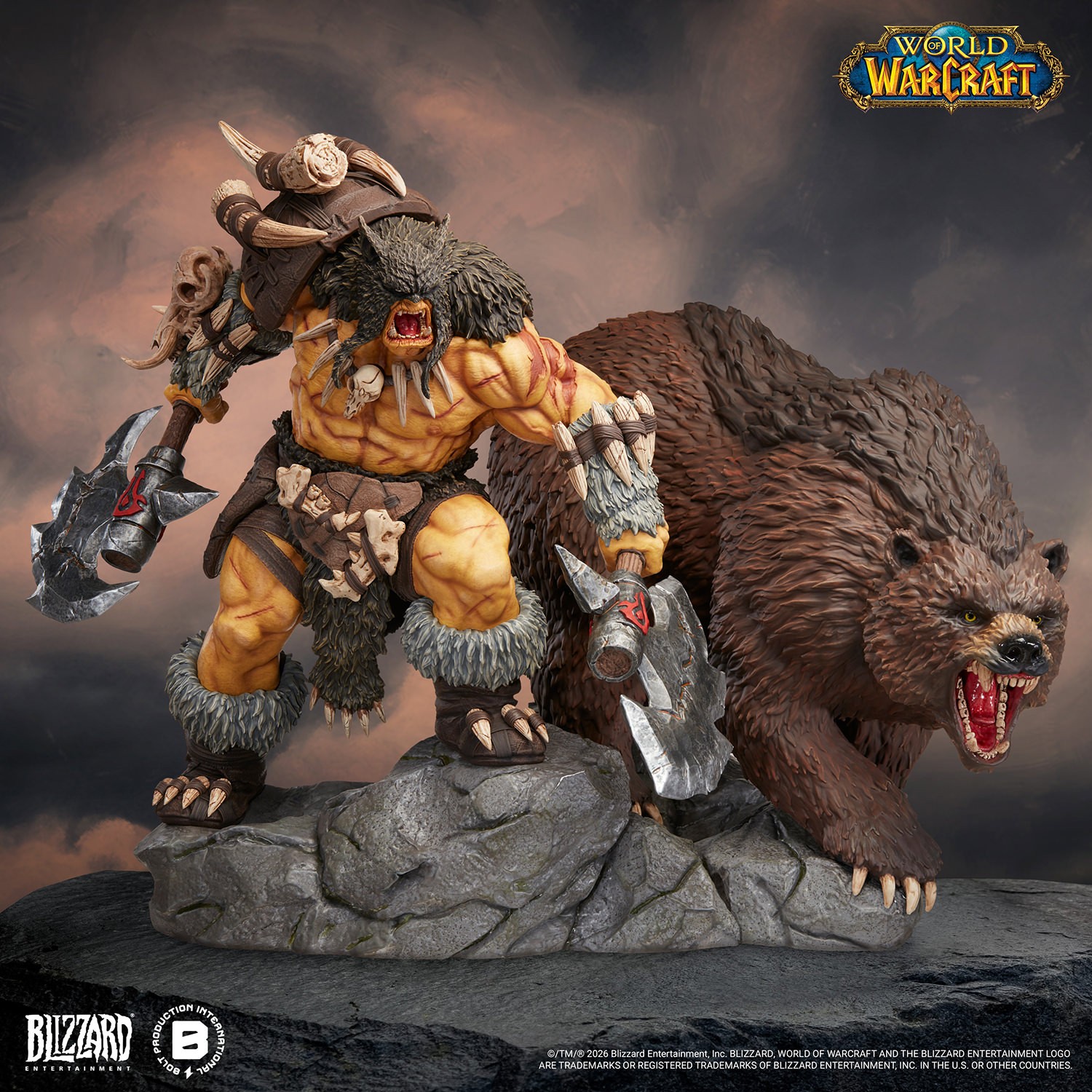 Warcraft Rexxar & Misha Statues  (Prototype Shown) View 1