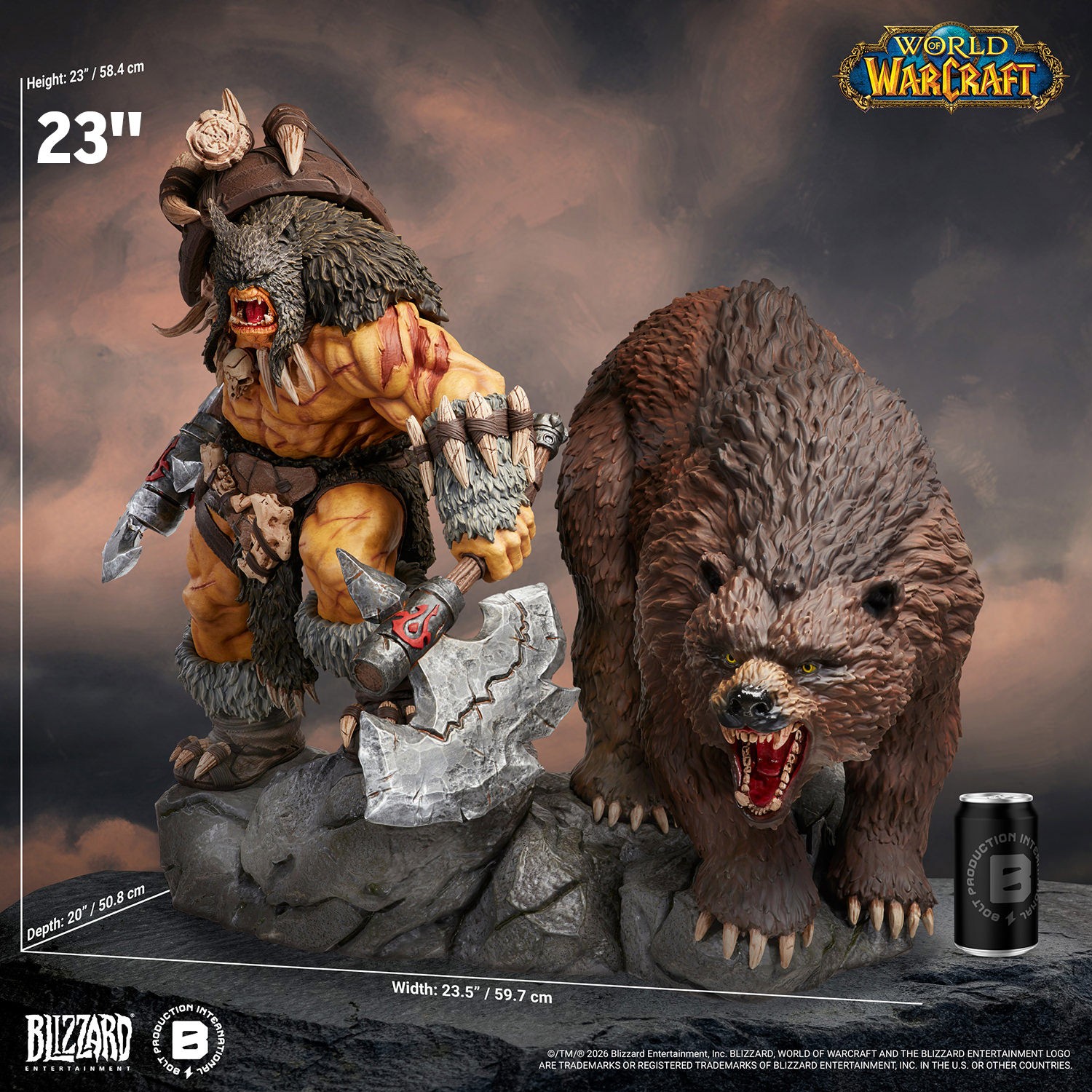 Warcraft Rexxar & Misha Statues  (Prototype Shown) View 2