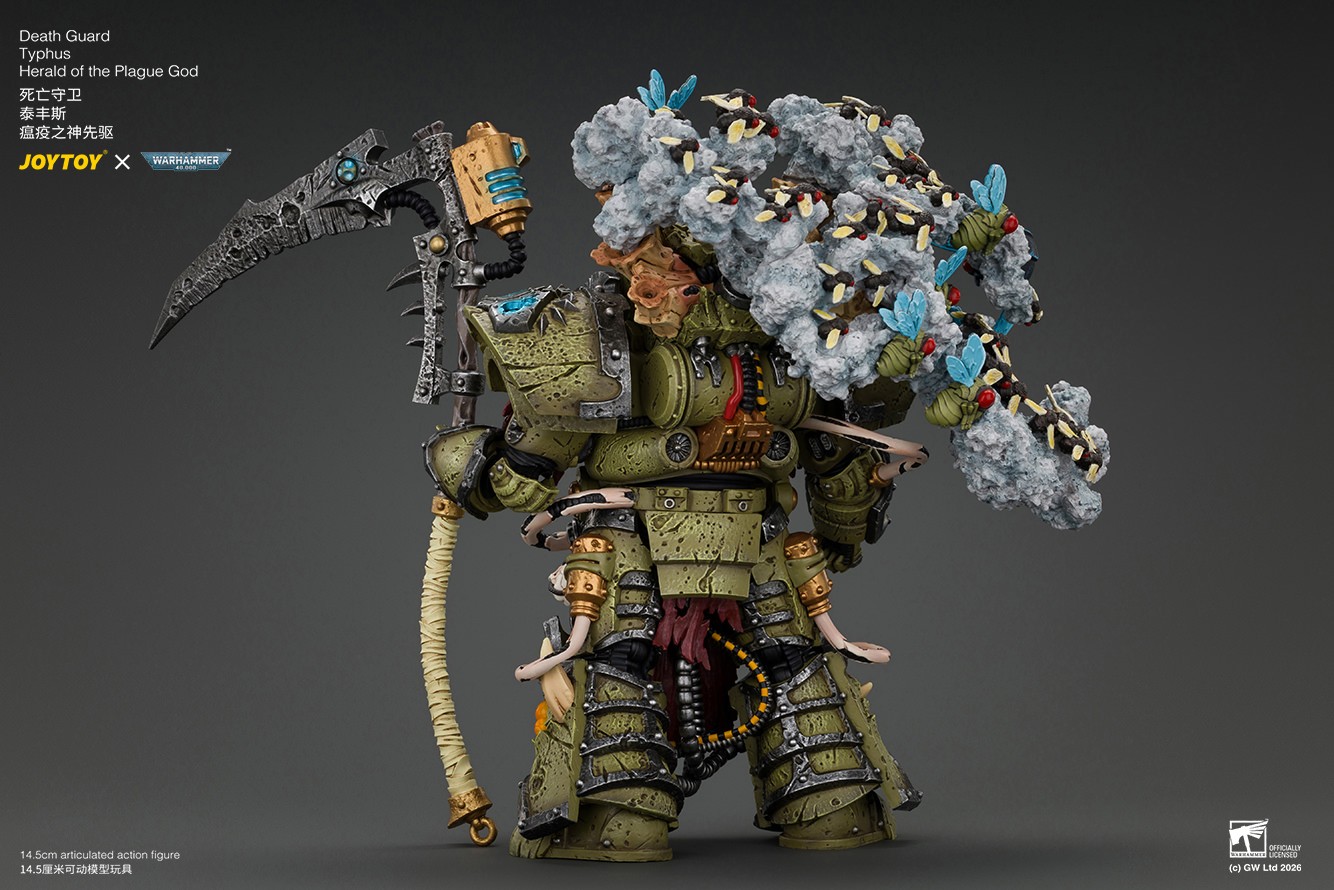 Warhammer 40K Death Guard Typhus, Herald of the Plague God Action Figure  (Prototype Shown) View 4