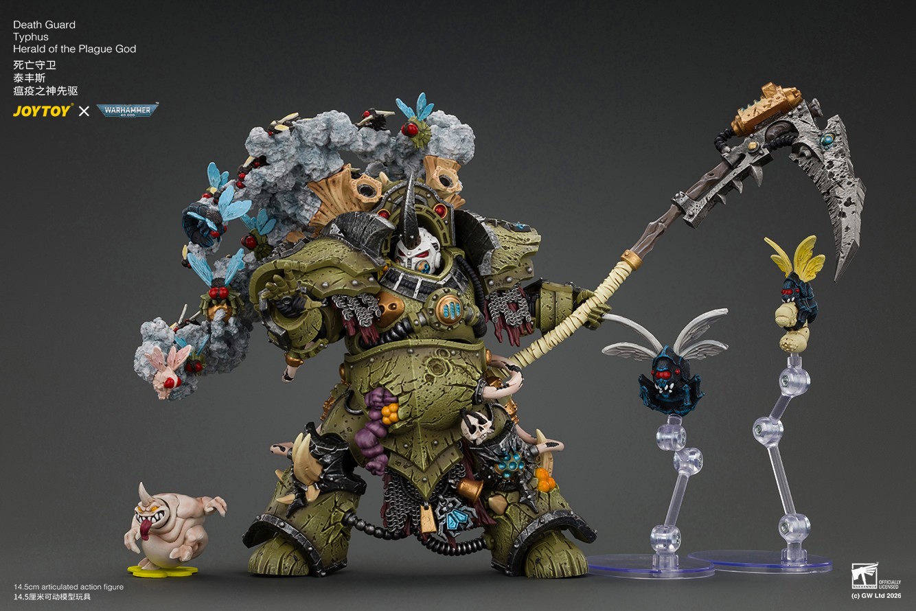 Warhammer 40K Death Guard Typhus, Herald of the Plague God Action Figure  (Prototype Shown) View 7