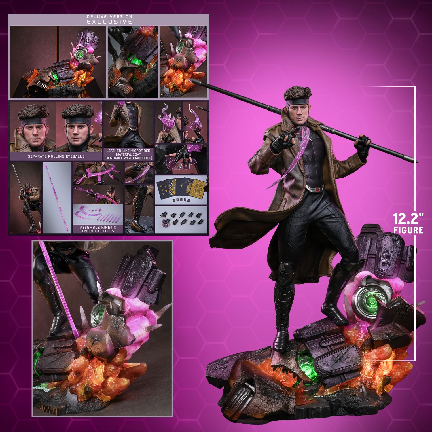 Marvel Gambit (Deluxe Version) Sixth Scale Figure  (Prototype Shown) View 2