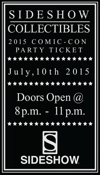 2015 Sideshow Comic-Con Party Ticket (Prototype Shown) View 2