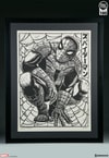 Spider-Man Linocut on Lokta Paper