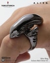 Alien Big Chap Silver Ring Black Chrome Version (Prototype Shown) View 3