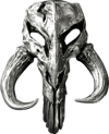 Mandalorian Skull Pewter Mini Sculpture (Prototype Shown) View 7