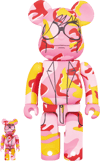 Andy Warhol Bearbrick Andy Warhol Pink Camo Version 100 and