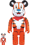 Kellogg Bearbrick Tony the Tiger 100 and 400 Collectible Set