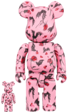 MEDICOM TOY - BE@RBRICK KIDILL × ERI WAKIYAMA White Medicom x Eri Wakiyama Bat And Rose White 100% 400