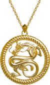 Mushu Medallion (Gold) Necklace (Prototype Shown) View 8