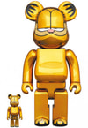 Bearbrick Garfield (Gold Chrome Version) 100% and 400% View 1