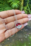 Crystal Poke Ball Necklace