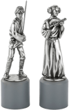 Luke & Leia King & Queen Chess Piece Pair