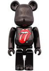 Be@rbrick The Rolling Stones Lips & Tongue (Black Chrome Version) 100% & 400%- Prototype Shown
