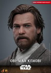 Close-up shot of Obi-Wan Kenobi highlighting a highly detailed head sculpt with rolling eyeball function, realistic wrinkles, beard, and skin texture. Collector Edition (Prototype Shown) View 5