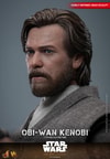 Close-up shot of Obi-Wan Kenobi highlighting a highly detailed head sculpt with rolling eyeball function, realistic wrinkles, beard, and skin texture. Collector Edition (Prototype Shown) View 4