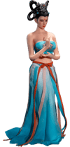 Dunhuang Music Goddess (Blue)