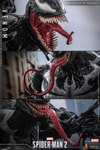 Three face portraits of Venom highlighting the three different tongue styles included with the figure in the box. (Prototype Shown) View 12