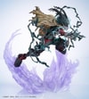 Right side view of Izuku Midoriya (Dark Deku) showcasing Blackwhip tendrils, purple aura, mask, tattered clothing, and dynamic battle pose. (Prototype Shown) View 10