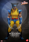Full-body shot of Wolverine (Unmasked) with knees slightly bent, arms in front of his body, and head down. (Prototype Shown) View 1