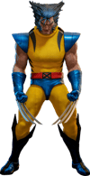 Full-body shot of Wolverine (Unmasked) in a wide stance, with hands and claws down and head lowered. (Prototype Shown) View 24