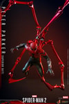 Full-body shot of Peter Parker (Superior Suit) mid-air, knees and arms spread apart, eyes locked on a target, with pincers poised for attack. (Prototype Shown) View 8