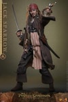 Full body shot of Jack Sparrow (Deluxe Version) in a wide stance, pointing a gun with his left hand and holding a sword in his right hand. (Prototype Shown) View 14