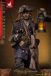 Half body shot of Jack Sparrow looking into the distance, holding a sword by his stomach and a lantern in his left hand. (Prototype Shown) View 9