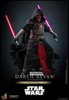 Full body shot of Darth Revan™ (Special Edition) in a wide stance with knees slightly bent, holding upside-down red and purple lightsabers, spread wide by his sides. Exclusive Edition (Prototype Shown) View 7