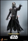 Full-body shot of Lord Starkiller™ posing dynamically, gesturing outward with his left hand while gripping a reversed lightsaber in his right hand. Exclusive Edition (Prototype Shown) View 1