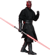 Full body shot of Darth Maul (Special Edition) holding a dual lightsaber in his right hand by his side, left fist clenched, and upper body twisted forward. (Prototype Shown) View 16
