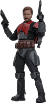 Full-body shot of Obi-Wan Kenobi™ in a wider stance, looking to his left, holding two blaster pistols raised in the air. (Prototype Shown) View 19