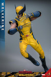 Wolverine Sixth Scale Action Figure by Hot Toys: In action pose with one foot slightly off of the ground and arms up and claws out. Collector Edition (Prototype Shown) View 4