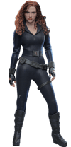 Black Widow collectible figure in a black tactical suit, featuring her signature red hair and combat boots. Collector Edition (Prototype Shown) View 22