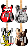 The Rolling Stones Icons Collectible Miniature Guitar Set (Prototype Shown) View 7