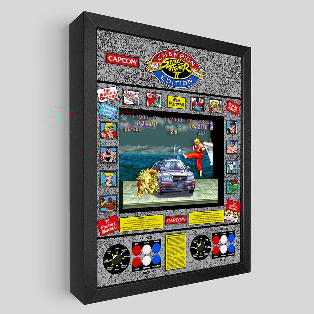 Street Fighter Bonus Stage Shadow Box Art Sideshow Collectibles