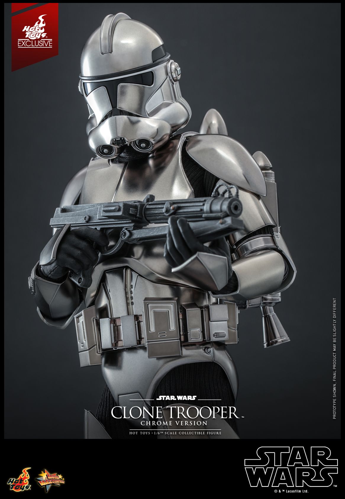 Hot Toys Hot Toys MMS643 Star Wars Clone Trooper Chrome Version 1/6 Action Figure Sealed 