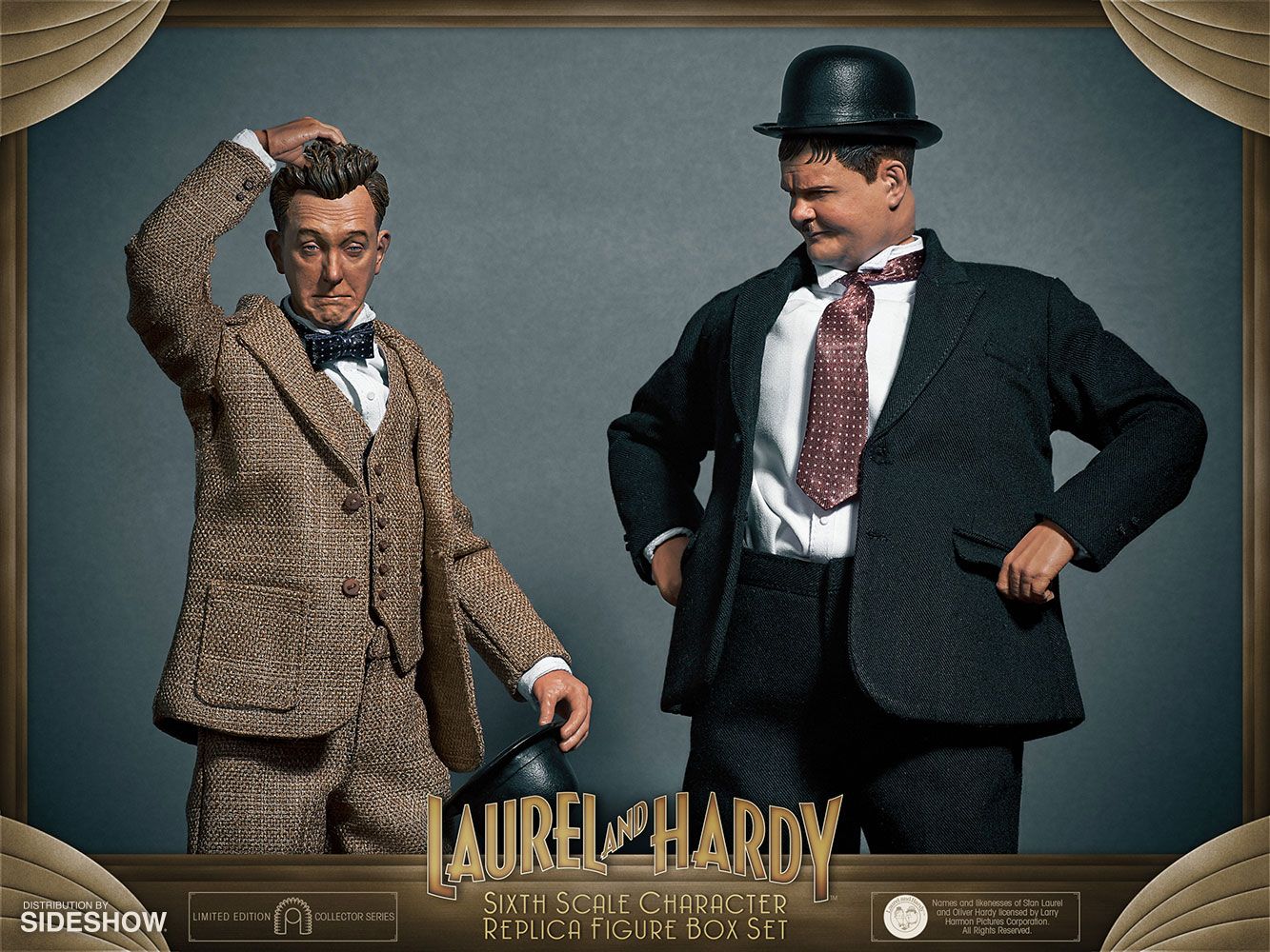 Laurel and Hardy BIG CHIEF STUDIOS 'Stan & Ollie' HEAD FRIDGE MAGNETS PAIR 