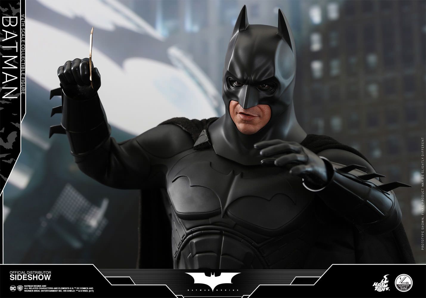 Hot Toys BATMAN BEGINS trimestre SCALA QS009 corpo e Bat Tuta Loose SCALA 1/4 