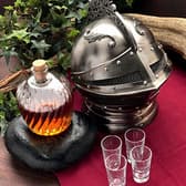  Medieval Knights Helmet Decanter Set Collectible