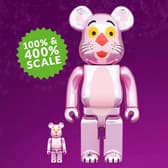  Be@rbrick Pink Panther (Chrome Ver.) 100% & 400% Collectible