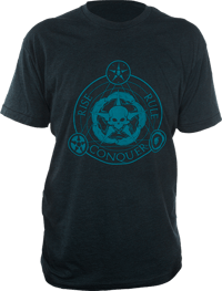 Sideshow Collectibles Unsettled Union Black-Aqua T-Shirt Apparel