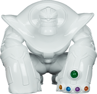 Unruly Industries(TM) Thanos (Infinity-Sized) Gloss White Edition Designer Collectible Statue