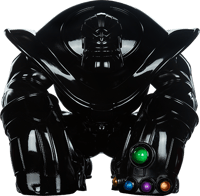 Unruly Industries(TM) Thanos (Infinity-Sized) Gloss Black Edition Designer Collectible Statue