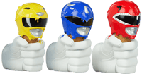 Unruly Industries(TM) Red, Yellow and Blue Power Rangers Scoops Set Designer Collectible Bust