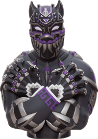 Unruly Industries(TM) Black Panther Purple Variant Designer Collectible Bust