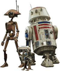 Hot Toys R5-D4, Pit Droid, and BD-72 Sixth Scale Figure