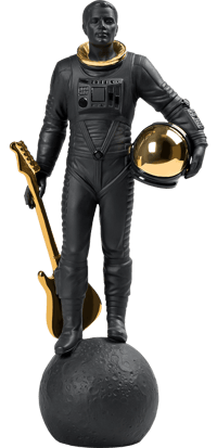 Lladró Walking on the Moon (Black & Gold) Figurine