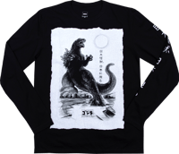Heroes & Villains Godzilla Black Long Sleeve T Shirt